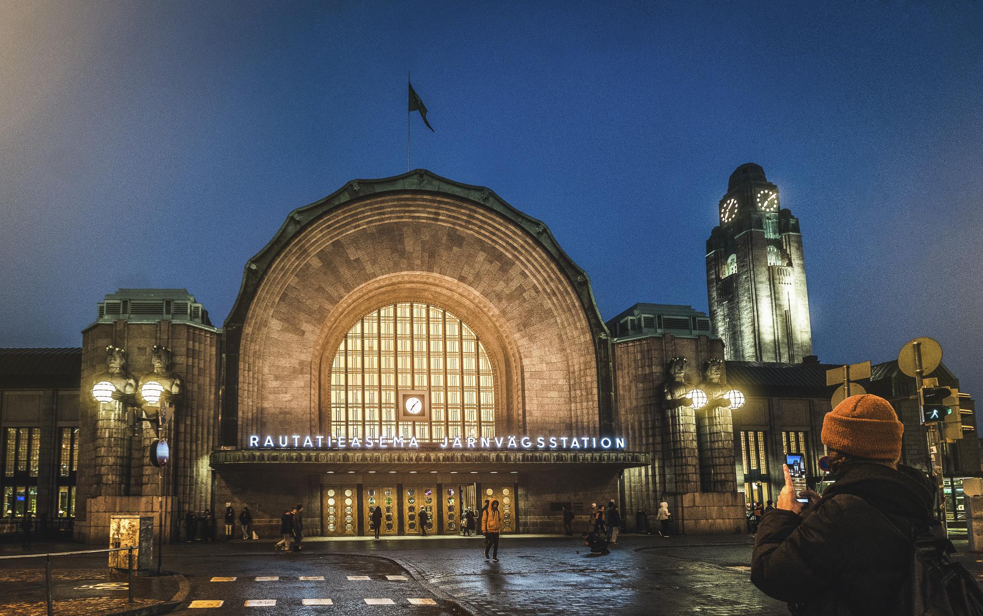 Helsinki Central Railway Station, the facade.