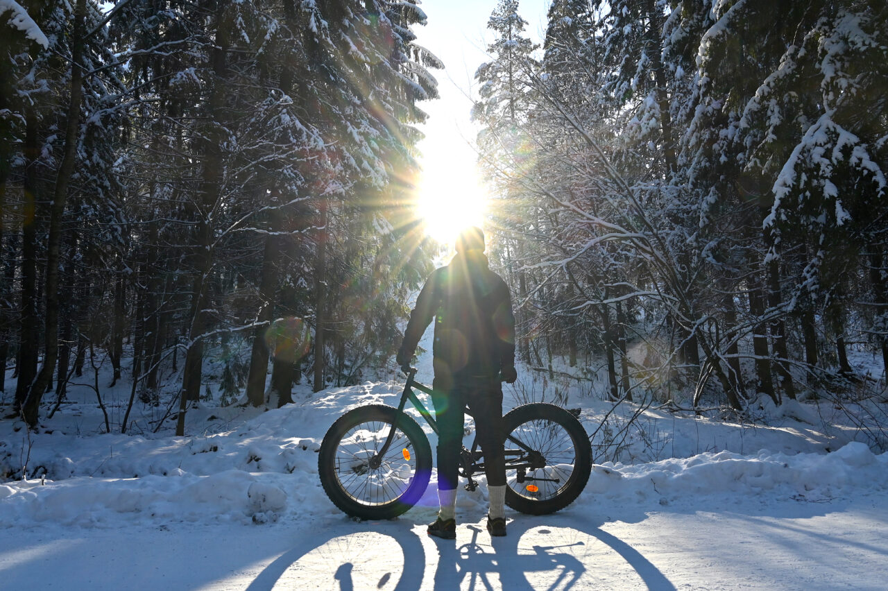 Koe Pasilassa talvipyöräilyä