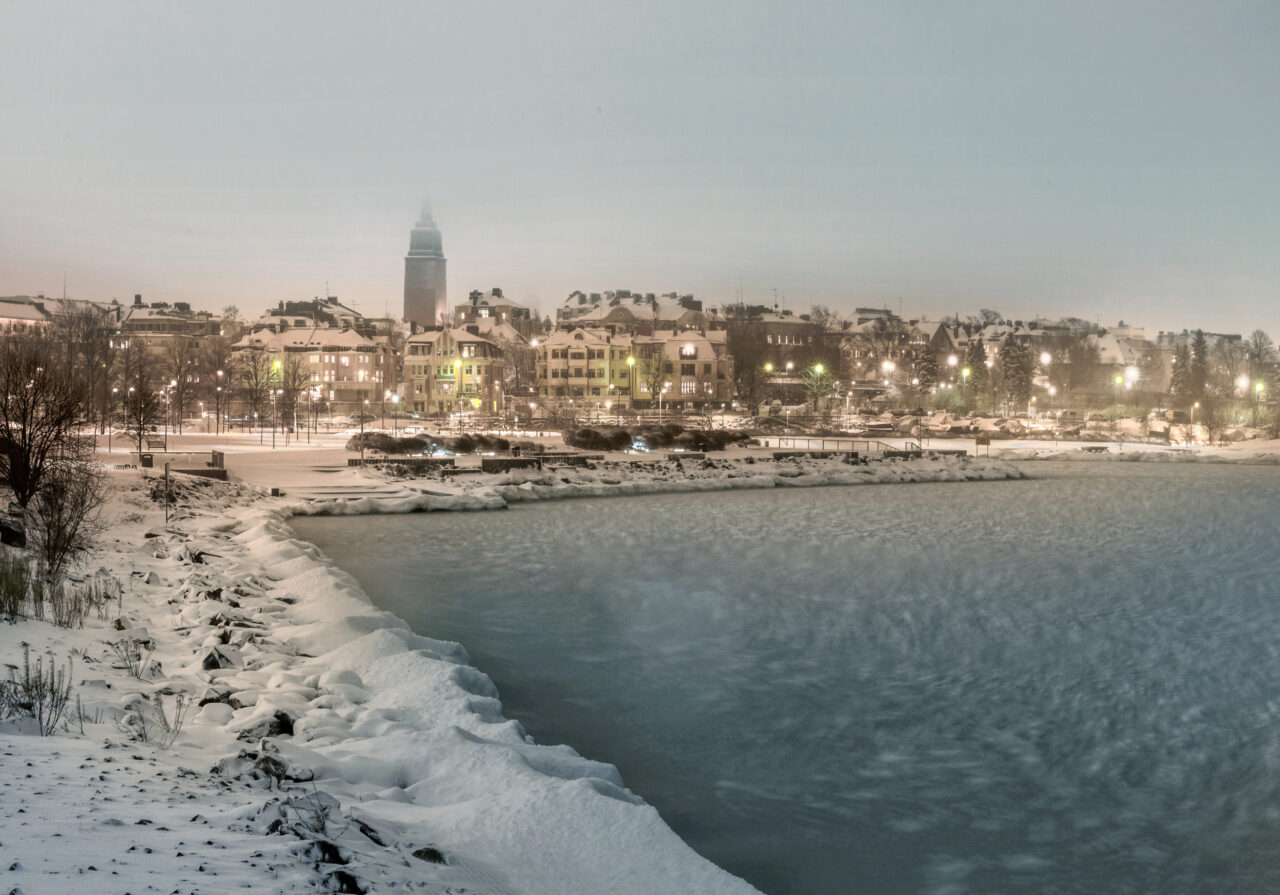 Eiranranta beach in Helsinki in the winter