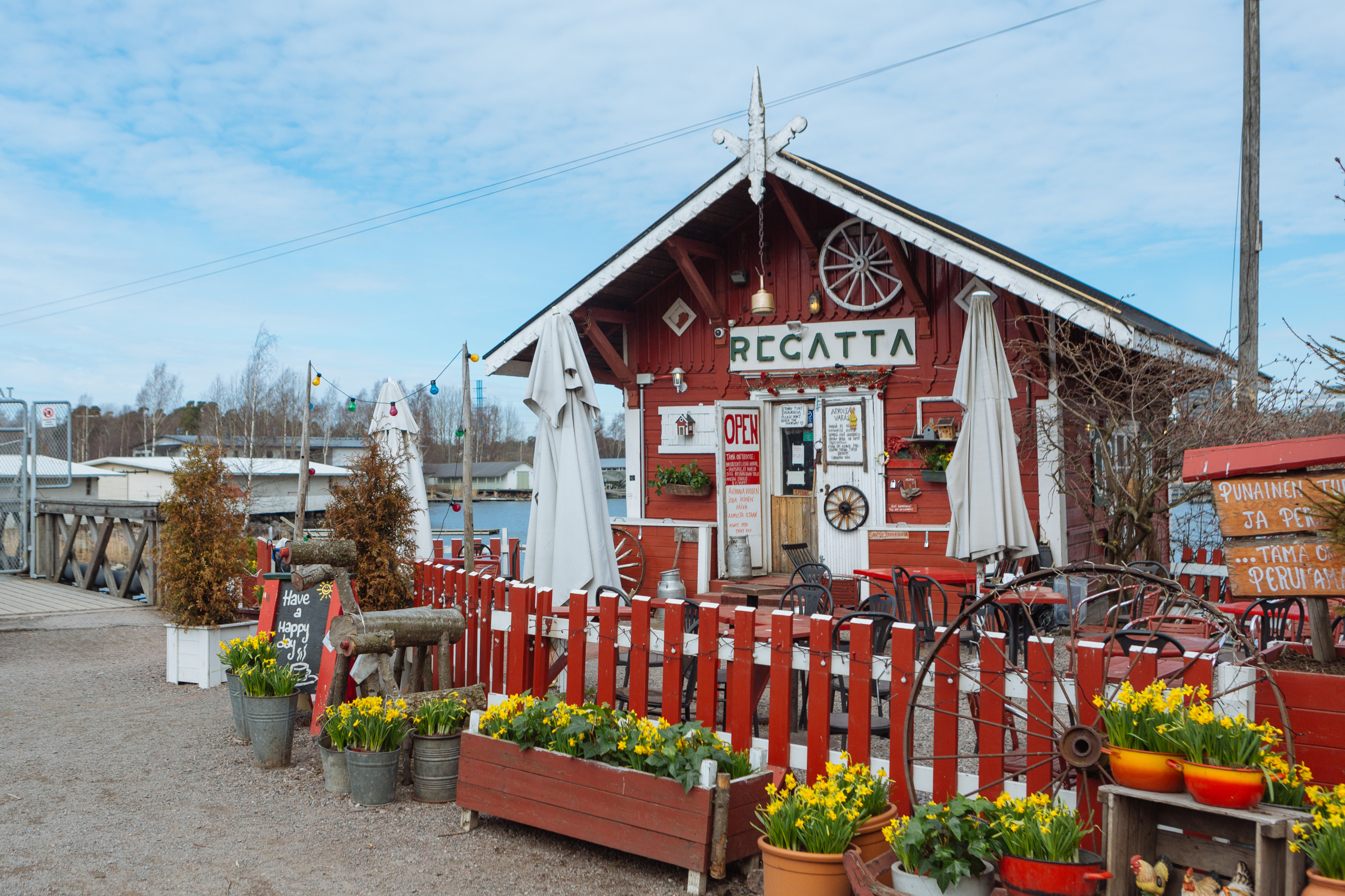 Cafe Regatta by the sea in Töölö, Helsinki