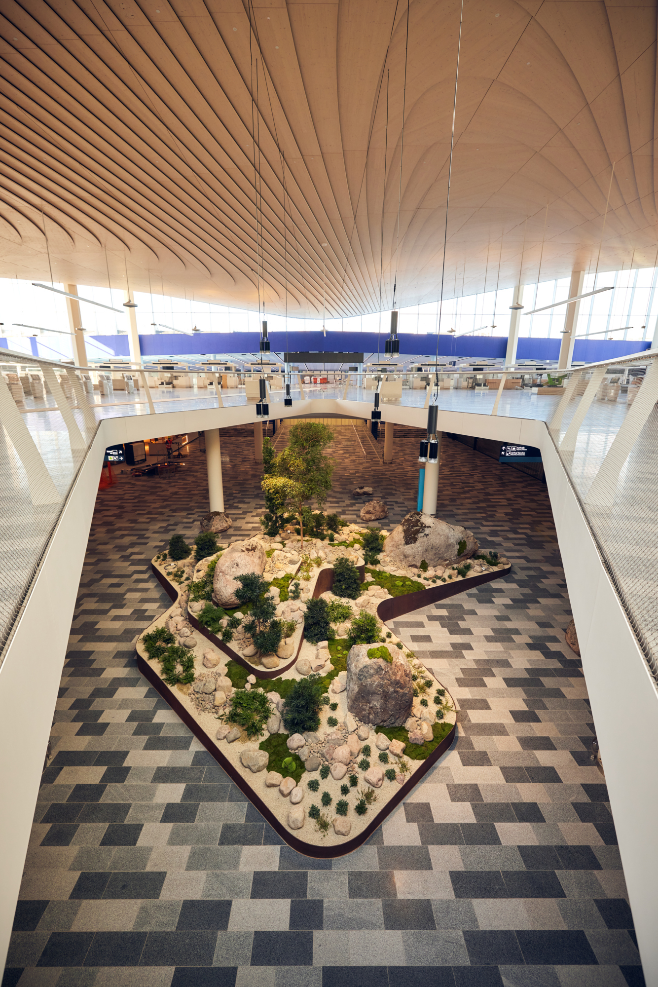 Helsinki airport terminal 2 - Luoto diorama from above