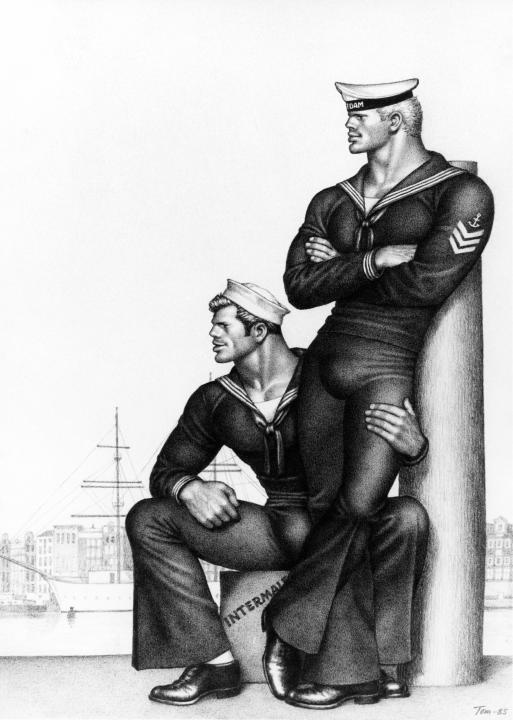 a couple of men in sailor uniforms