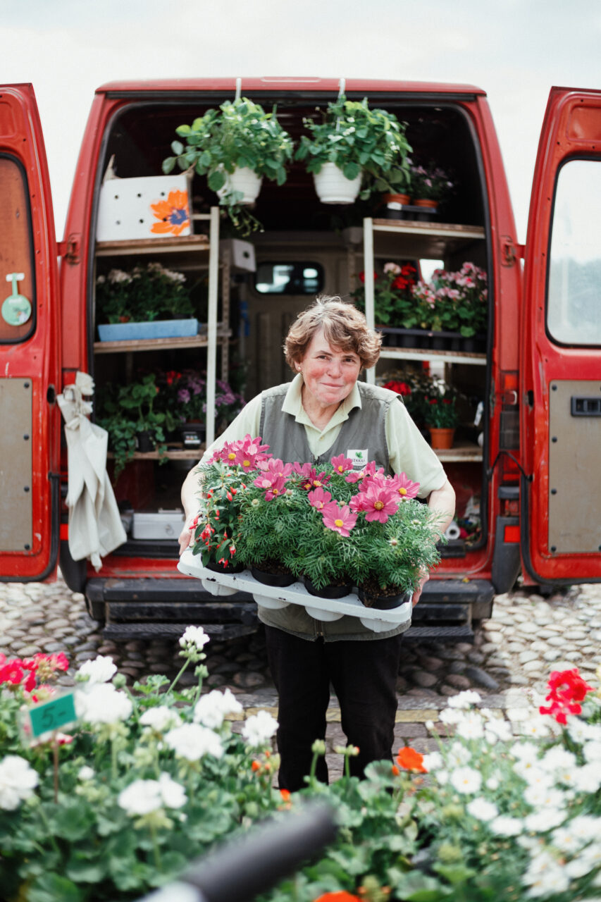 Selling Flowers at the Helsinki Market Square