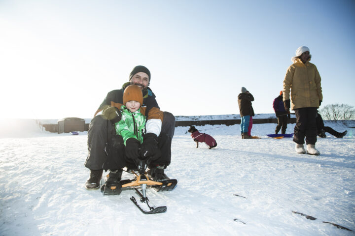 Winter fun in Kaivopuisto Park